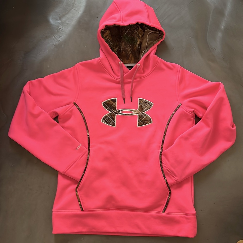 Under Armour Neon Pink & Camo Hoodie - Breast Cancer Awareness